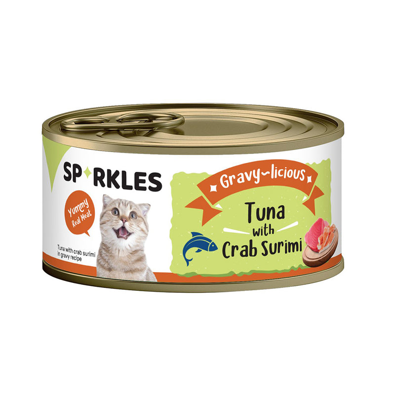 Sparkles Cat Gravy-licious Tuna with Crab Surimi 80g