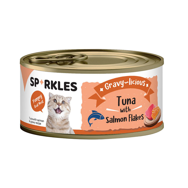 Sparkles Cat Gravy-licious Tuna with Salmon Flakes 80g