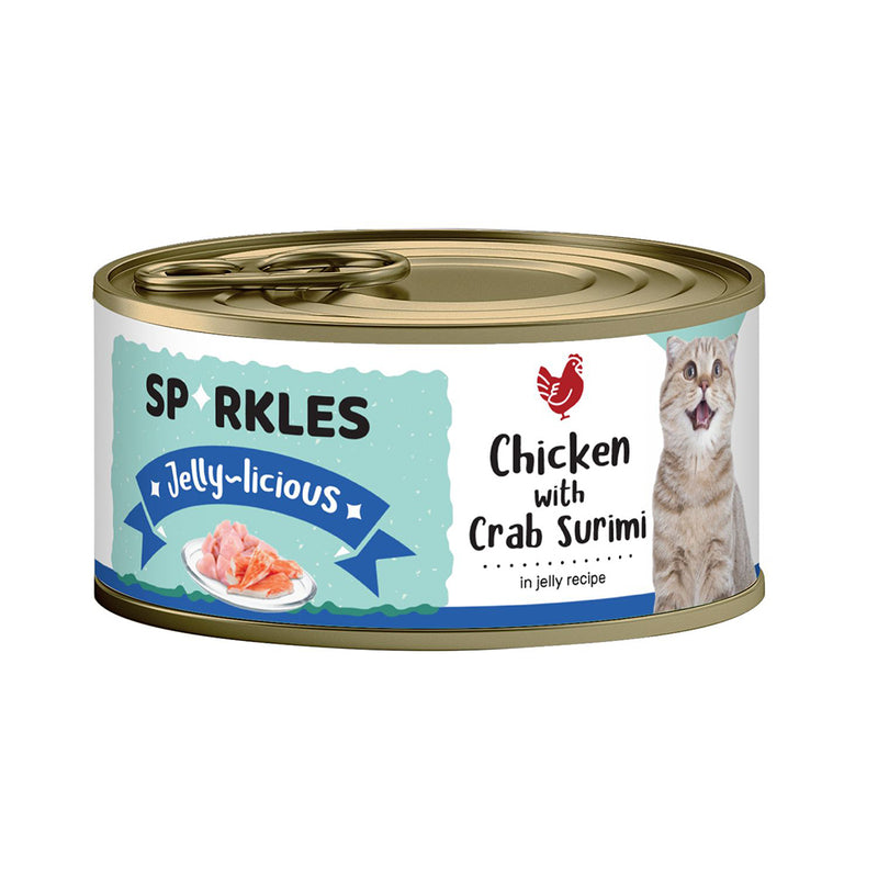 Sparkles Cat Jelly-licious Chicken with Crab Surimi 80g