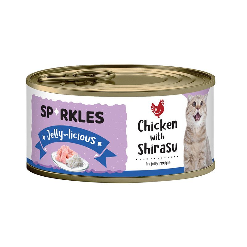 Sparkles Cat Jelly-licious Chicken with Shirasu 80g