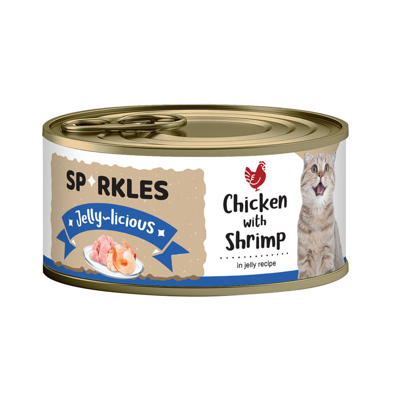 Sparkles Cat Jelly-licious Chicken with Shrimp 80g