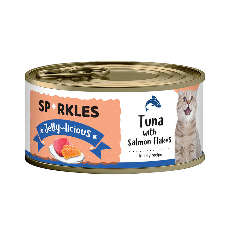 Sparkles Cat Jelly-licious Tuna with Salmon Flakes 80g