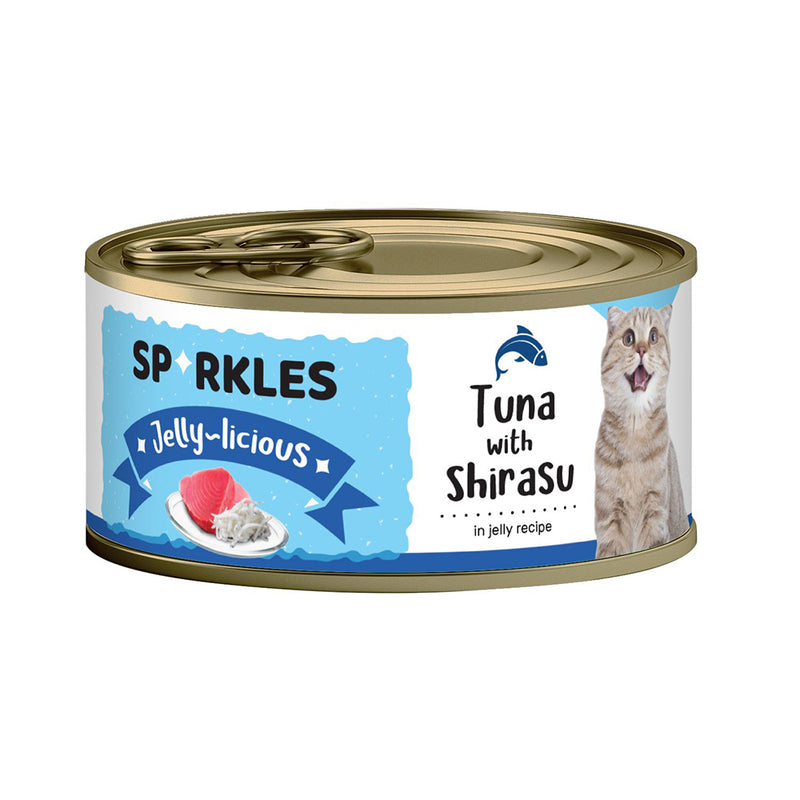 Sparkles Cat Jelly-licious Tuna with Shirasu 80g