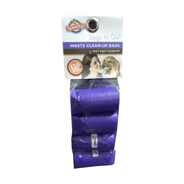 Spotty Pet Waste Clean Up Bags Refill Purple 120bags