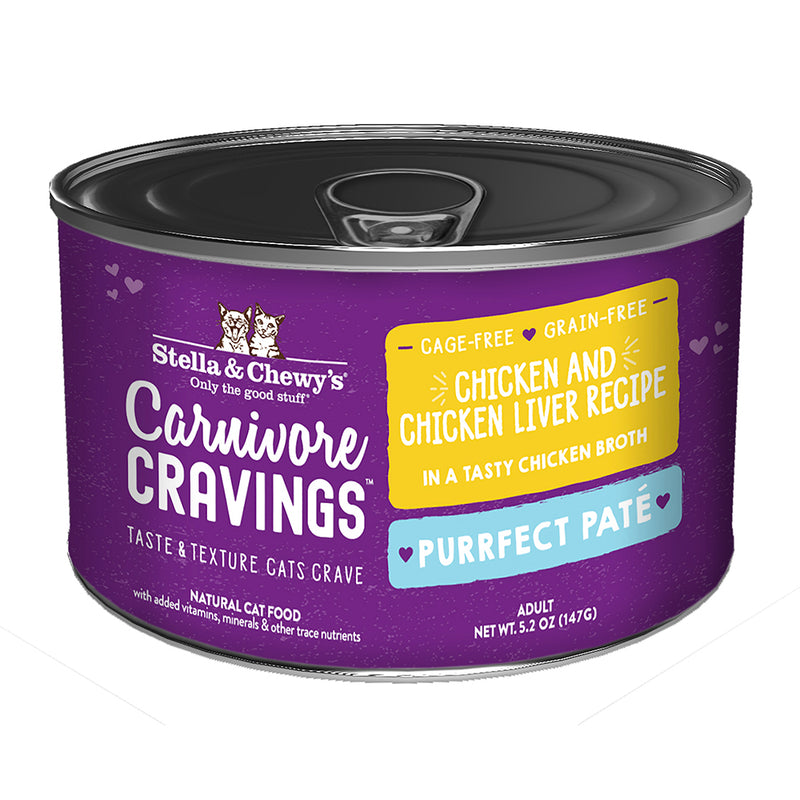 Stella & Chewy's Cat Carnivore Cravings Purrfect Pate Chicken & Chicken Liver 5.2oz