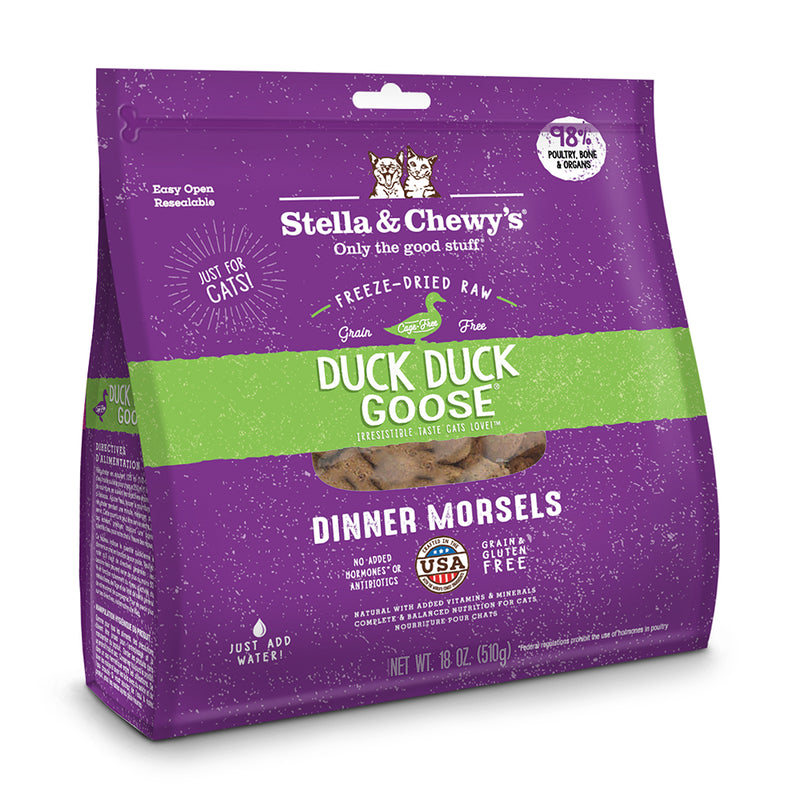 Stella & Chewy's Cat Freeze-Dried Dinner Morsels - Duck, Duck, Goose 18oz
