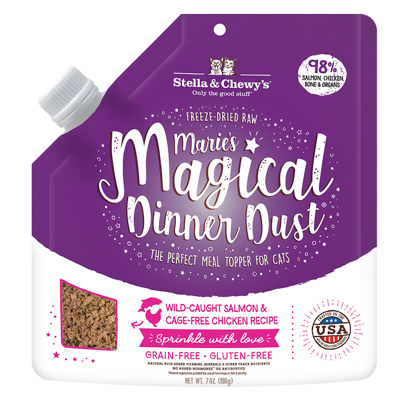 Stella & Chewy's Cat Marie's Magical Dinner Dust - Wild Caught Salmon & Cage-Free Chicken 7oz
