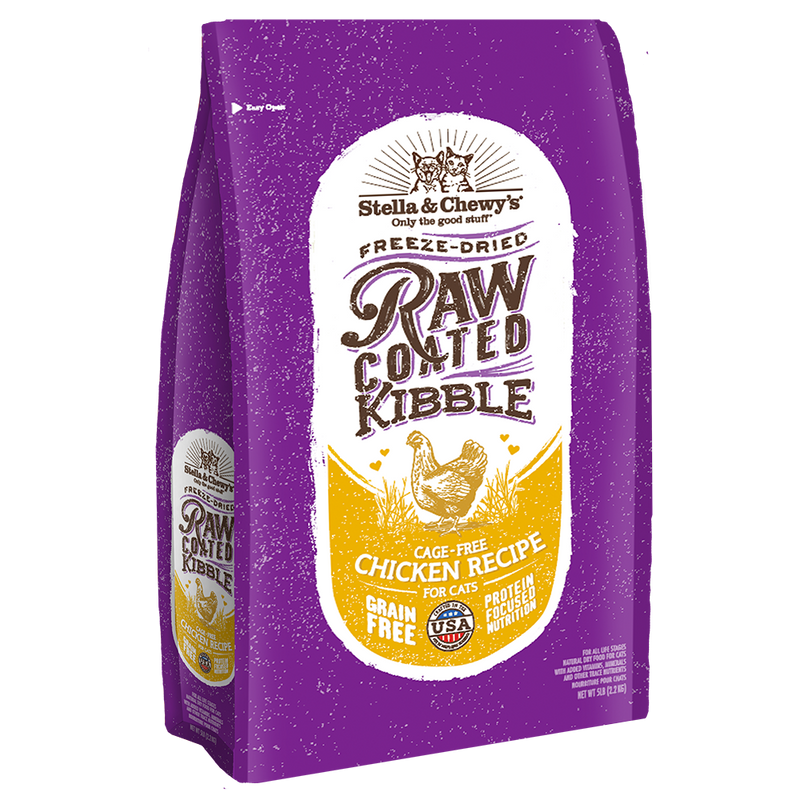 Stella & Chewy's Cat Raw Coated Kibble Cage-Free Chicken Recipe 5lb