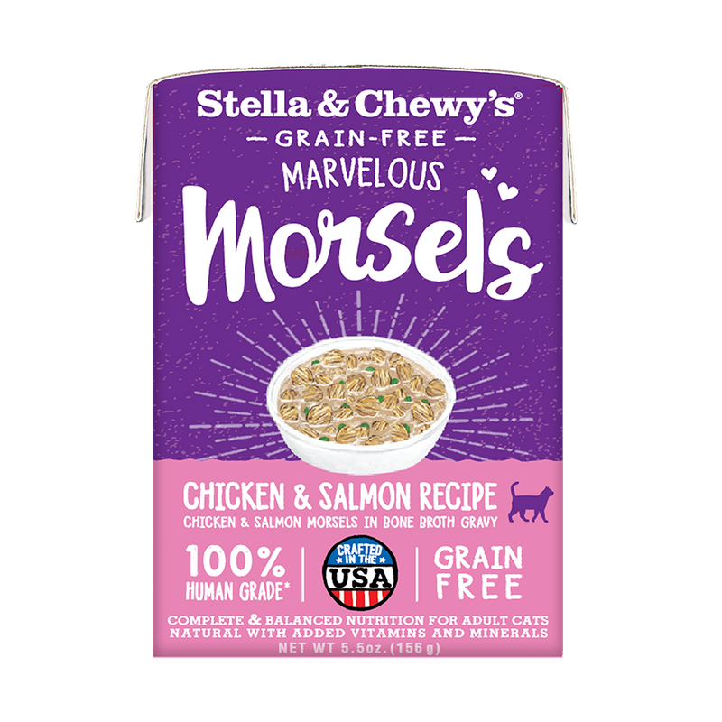Stella & Chewy's Cat Wet Food Marvelous Morsels Chicken & Salmon 5.5oz