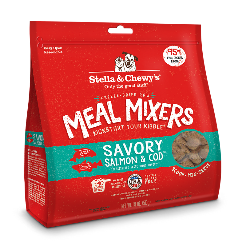 Stella & Chewy's Dog Freeze Dried Meal Mixers - Savory Salmon & Cod 18oz