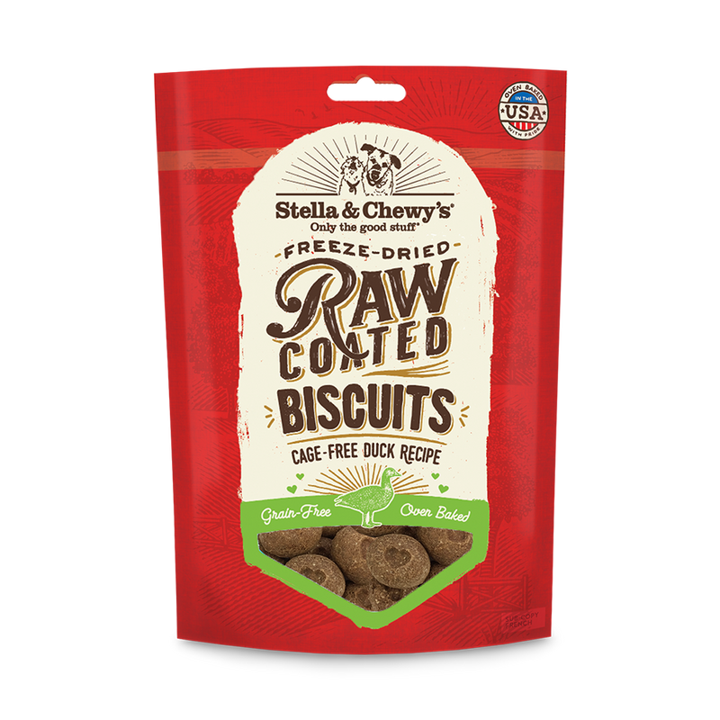 Stella & Chewy's Dog Raw Coated Biscuits - Cage-Free Duck 255g
