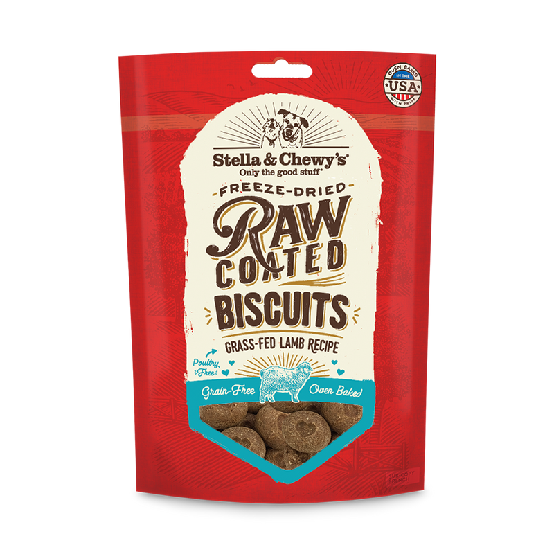 Stella & Chewy's Dog Raw Coated Biscuits - Grass-Fed Lamb 255g