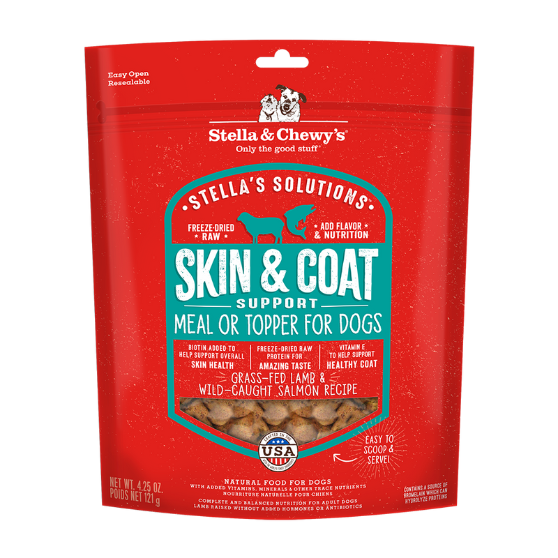 Stella & Chewy's Dog Stella's Solutions Skin & Coat Support Grass-fed Lamb & Salmon 4.25oz