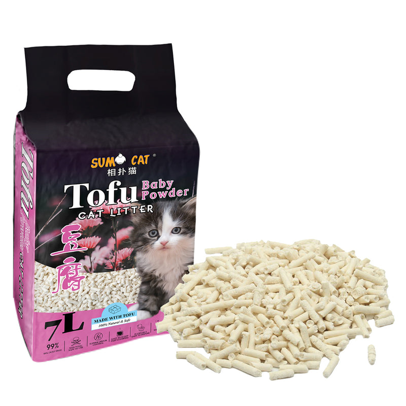 Sumo Cat Tofu Cat Litter - Baby Powder 7L