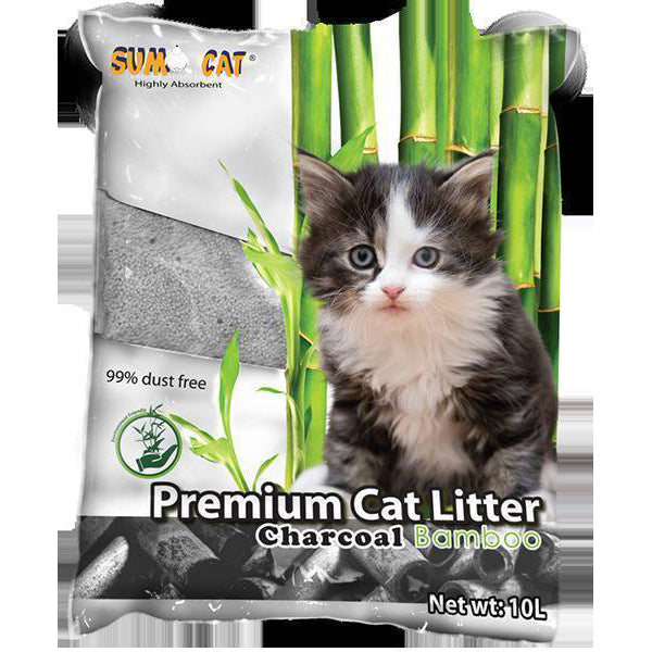 Sumo Cat Premium Cat Litter - Charcoal Bamboo 10L