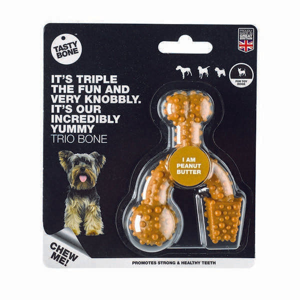 Tasty Bone Trio Bone Peanut Butter Tiny