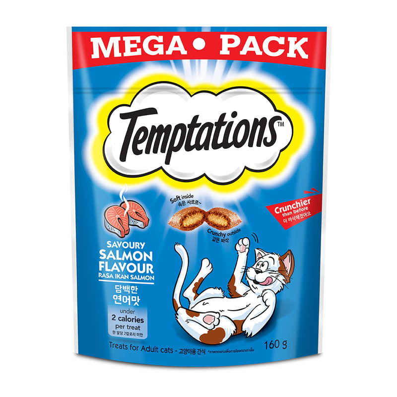 Temptations Cat Savoury Salmon Flavour 160g