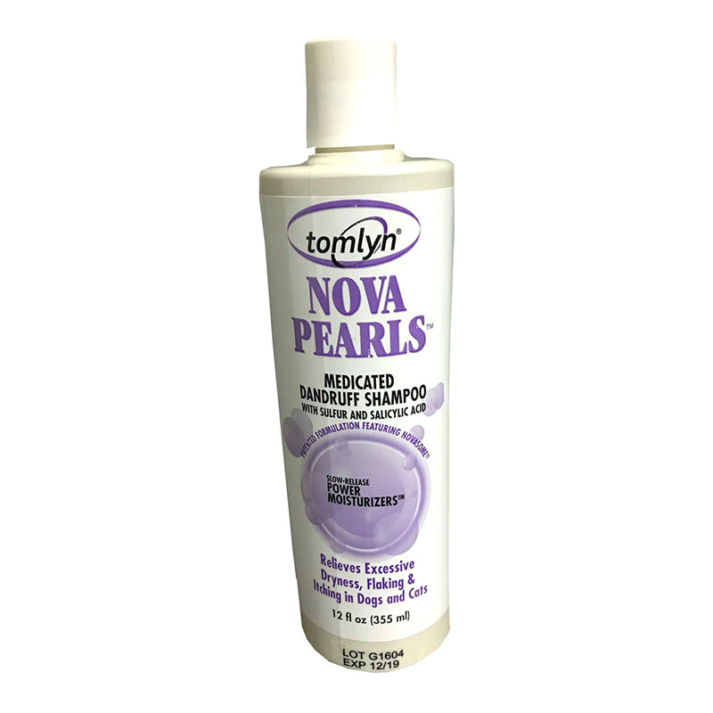 Tomlyn Nova Pearls Medicated Dandruff Shampoo for Dogs & Cats 12oz