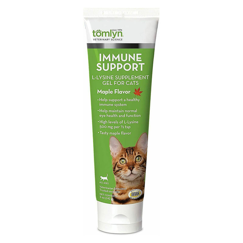 Tomlyn Cat Immune Support L-Lysine Supplement Gel - Maple Flavor 142g