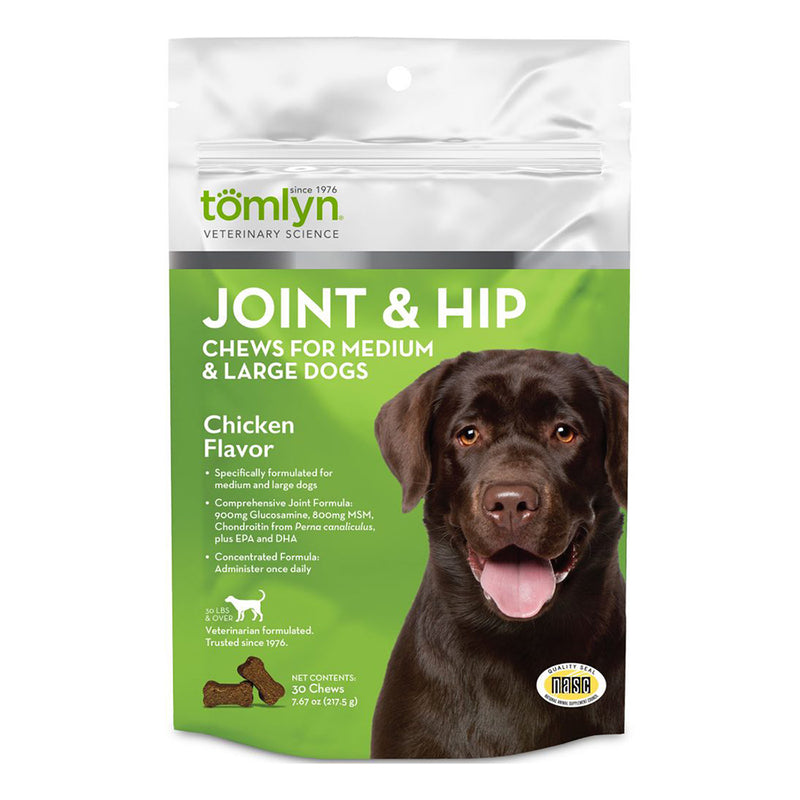 Tomlyn Joint & Hip Chicken Flavor Medium & Large Dogs (30 Chews)
