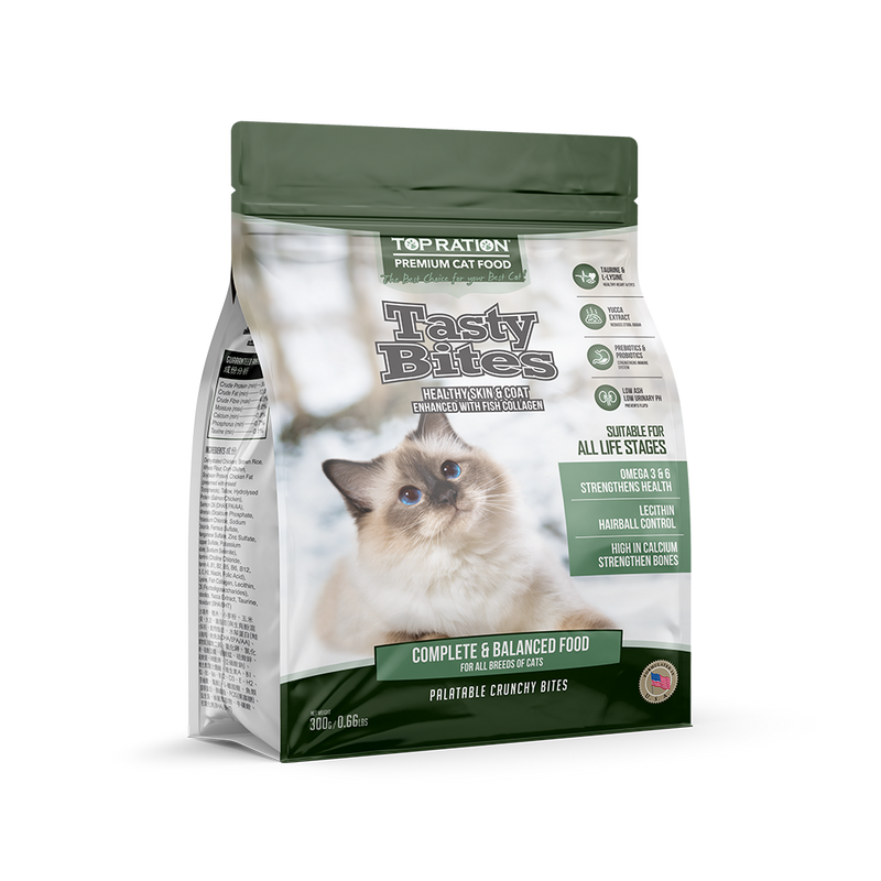 Top Ration Cat Tasty Bites All Life Stages 300g