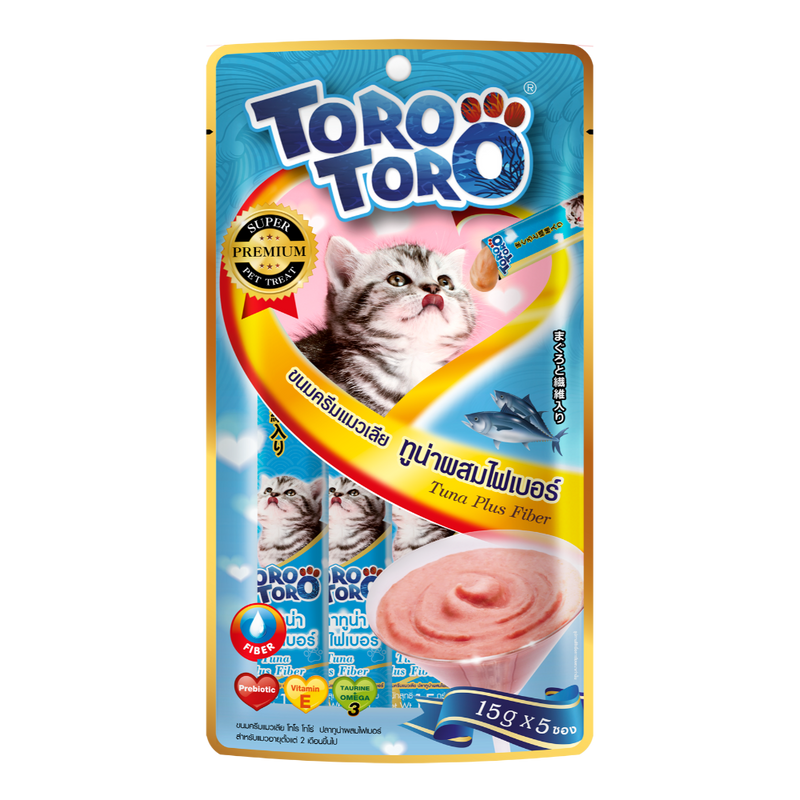 Toro Cat Treat Lickable Tuna Plus Fiber 75g (15g x 5pcs)