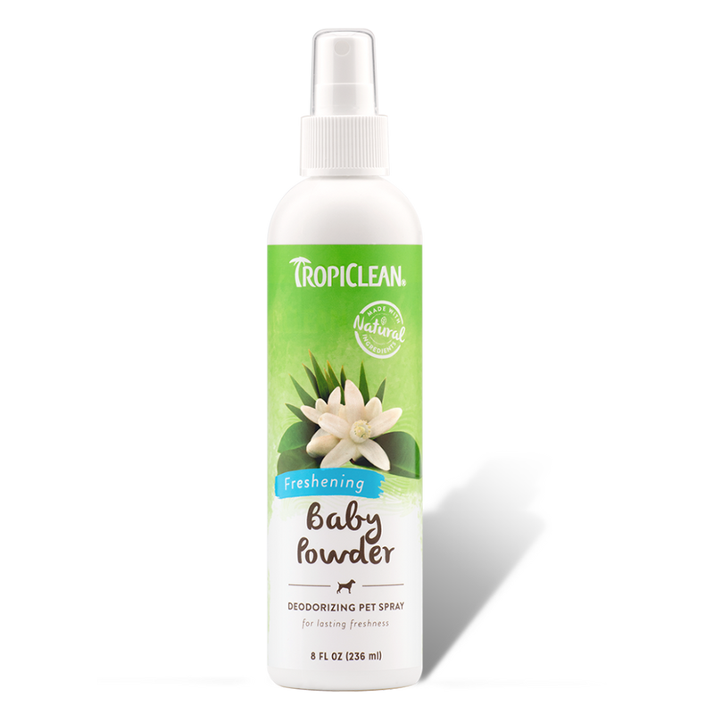 Tropiclean Deodorizing Pet Spray Baby Powder 8oz
