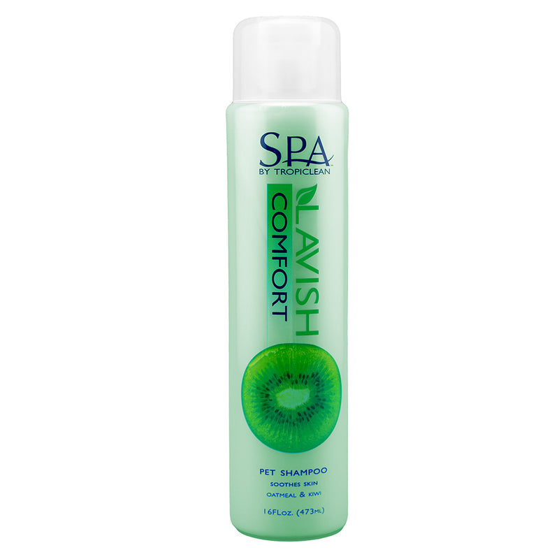 Tropiclean SPA Lavish Comfort Pet Shampoo Soothes Skin with Oatmeal & Kiwi 16oz