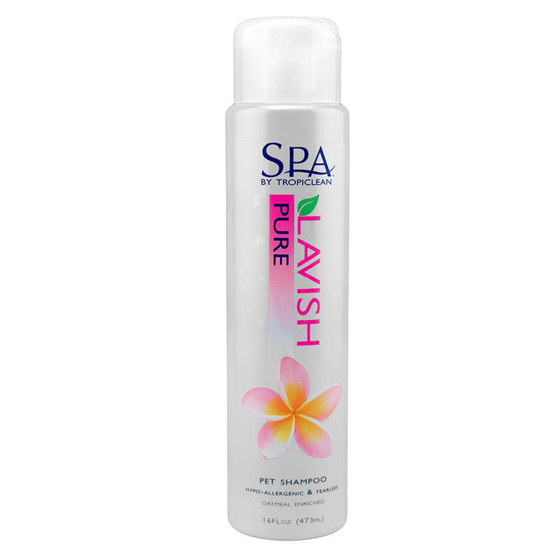 Tropiclean SPA Lavish Pure Pet Shampoo Hypoallergenic & Tearless Oatmeal Enriched 16oz