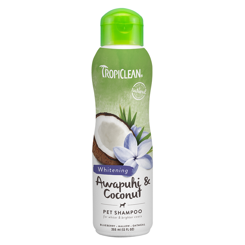 Tropiclean Whitening Awapuhi & Coconut Pet Shampoo 12oz