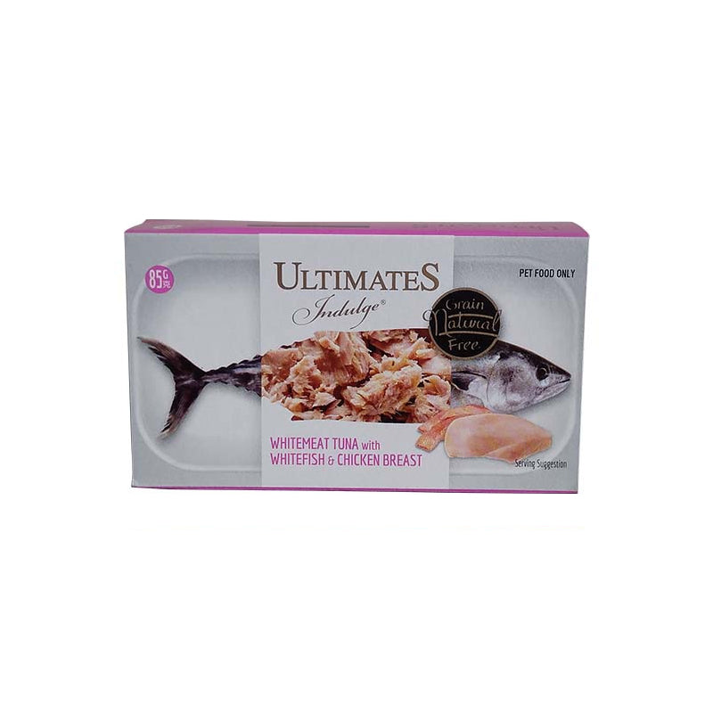 Snappy Tom Ultimates Indulge Cat Whitemeat Tuna with Whitefish & Chicken Breast 85g