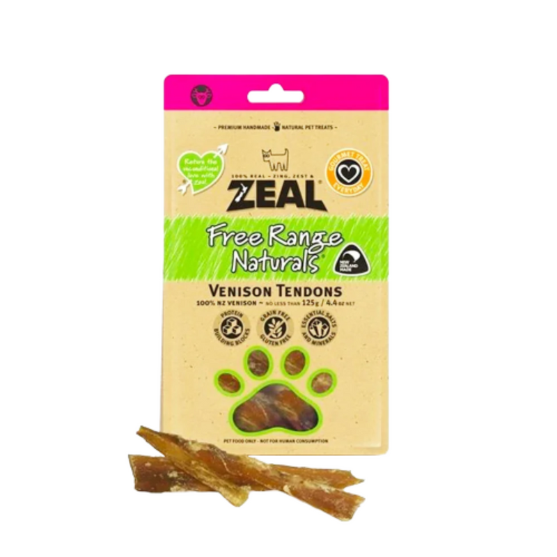 Zeal Free Range Naturals Venison Tendons 125g