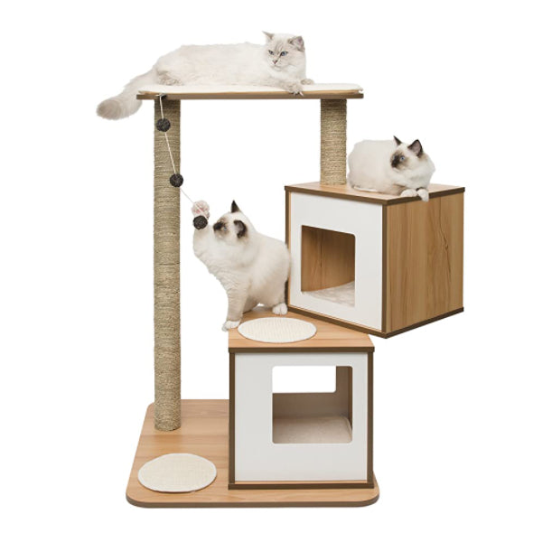 Vesper Cat Furniture V-Double Walnut
