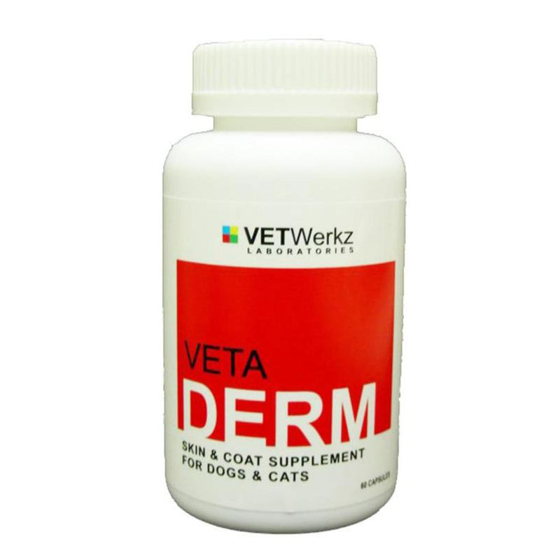 VetWerkz Vetaderm Skin & Coat Supplement for Dogs & Cats 60pcs