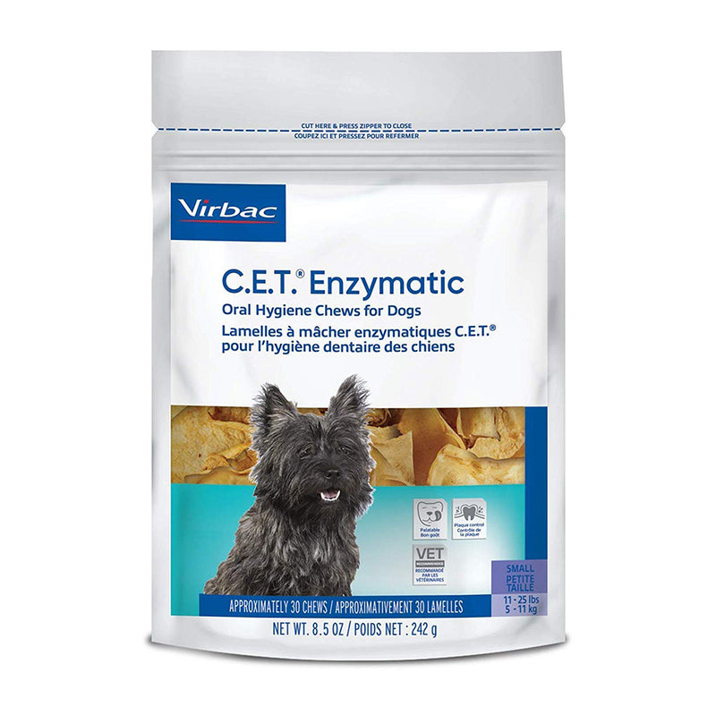 Virbac C.E.T. Enzymatic Oral Hygiene Chews for Dogs 5-11kg 30 chews