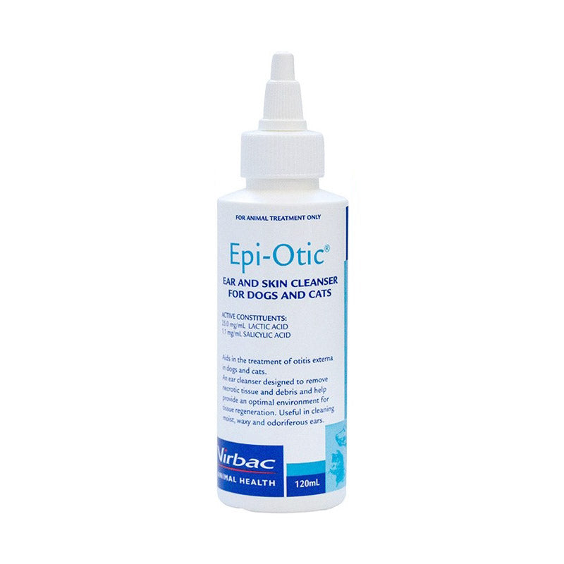 Virbac Epi-Otic Ear and Skin Cleanser for Cats and Dogs 120ml