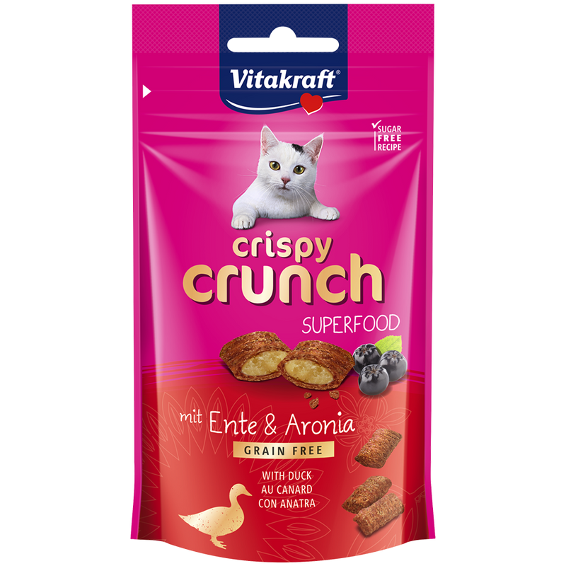 Vitakraft Cat Crispy Crunch with Duck & Aronia 60g