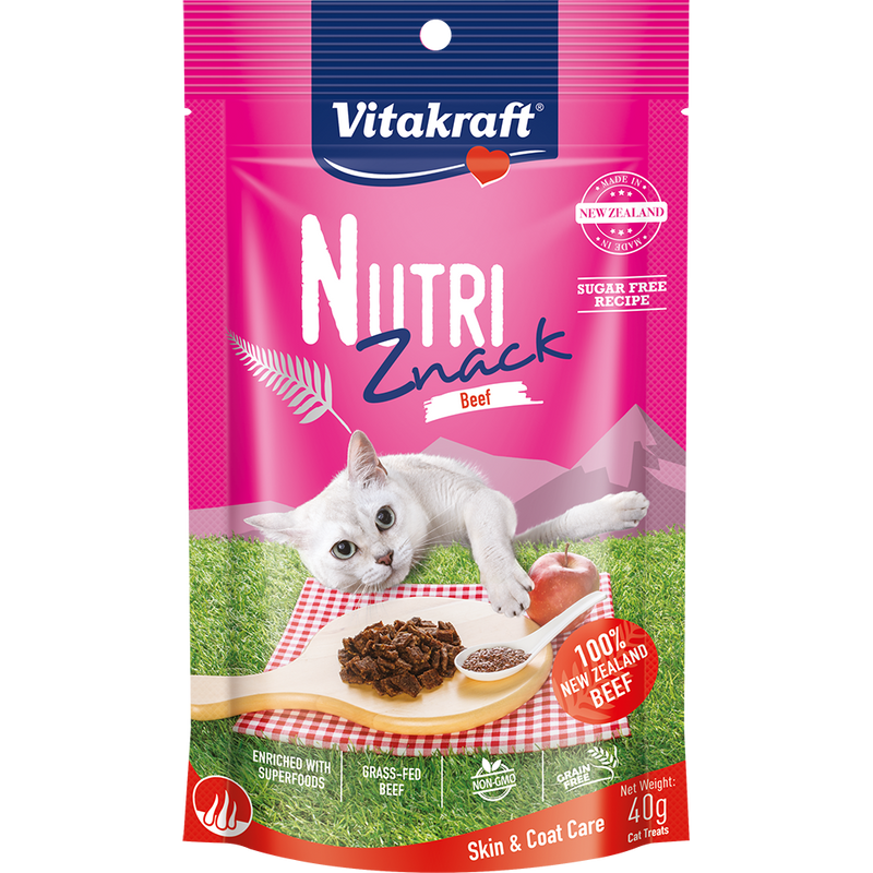 Vitakraft Cat Nutri Znack Beef Skin & Coat Care 40g