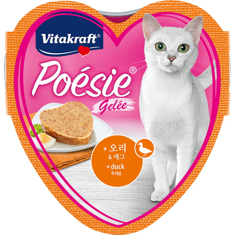 Vitakraft Cat Poesie Hearts Duck & Egg 85g