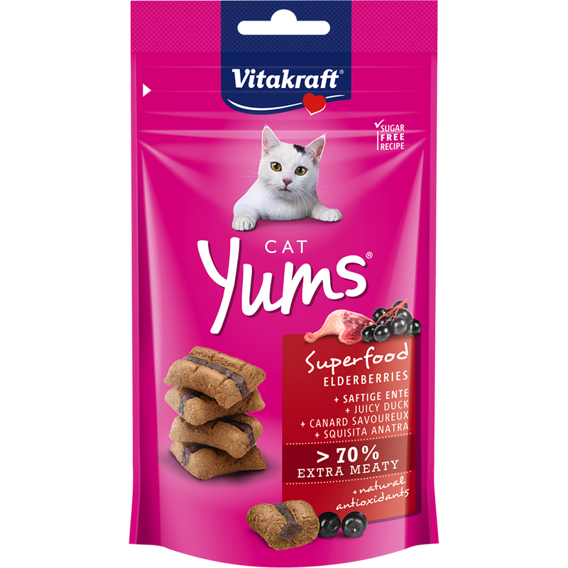 Vitakraft Cat Yums Superfood Duck & Elderberries 40g