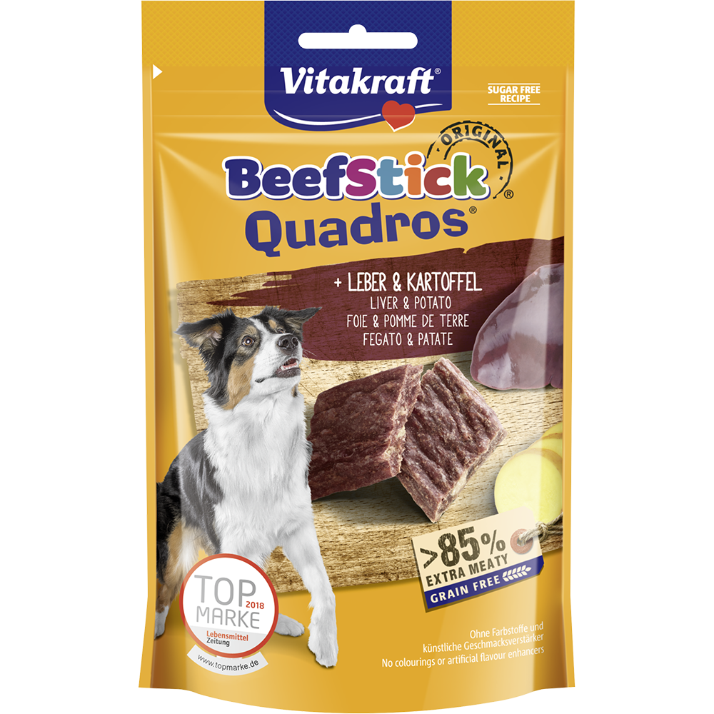 Vitakraft Dog Beef Sticks Quadros Liver Potato 70g