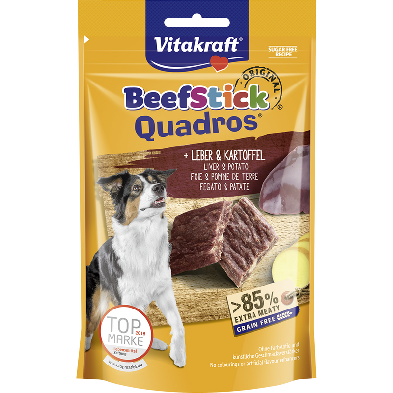 Vitakraft Dog Beef Sticks Quadros Liver & Potato 70g