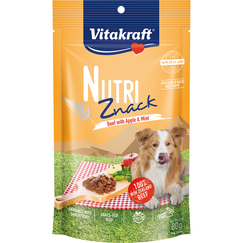 Vitakraft Dog Nutri Znack Beef with Apple & Mint 80g