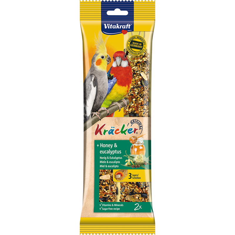 Vitakraft Kracker Honey & Eucalyptus for Cockatiels 180g