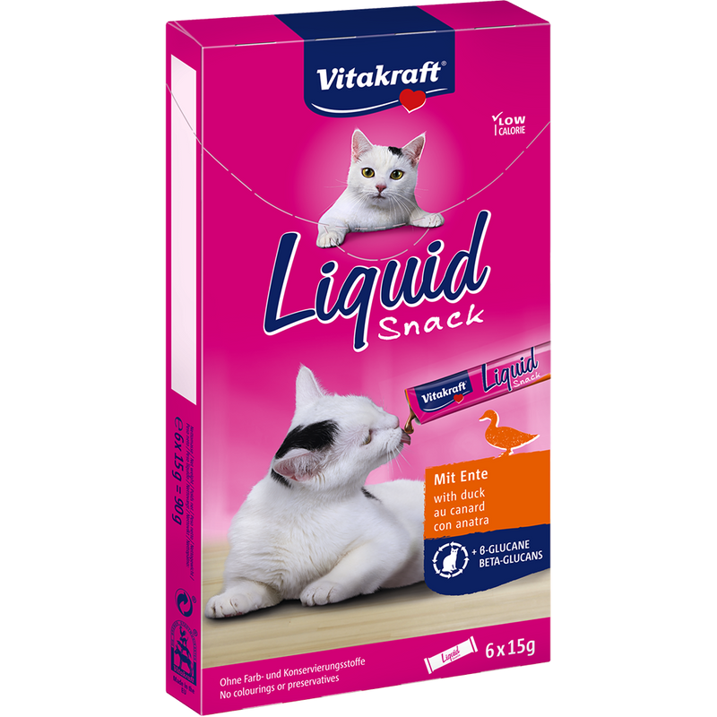 Vitakraft Liquid Snack with Duck + Beta-Glucans 6pcs