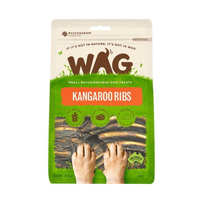 Wag Dog Treats Kangaroo Ribs 200g