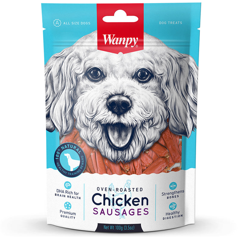 Wanpy Dog Oven-Roasted Chicken Sausages 100g