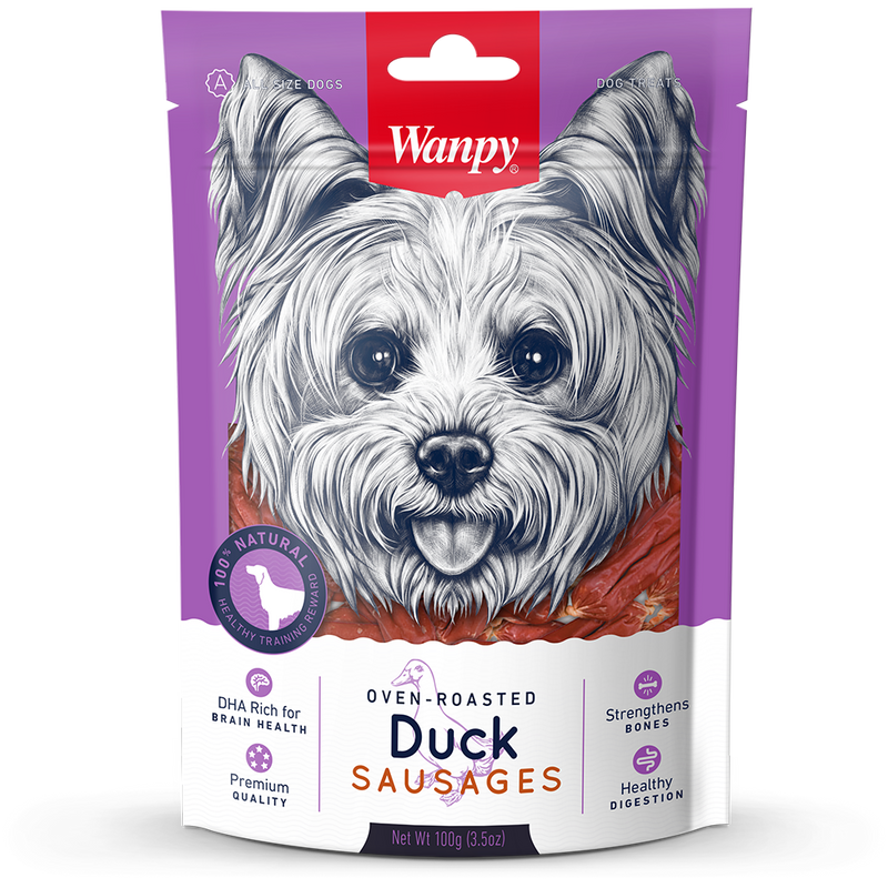 Wanpy Dog Oven-Roasted Duck Sausages 100g