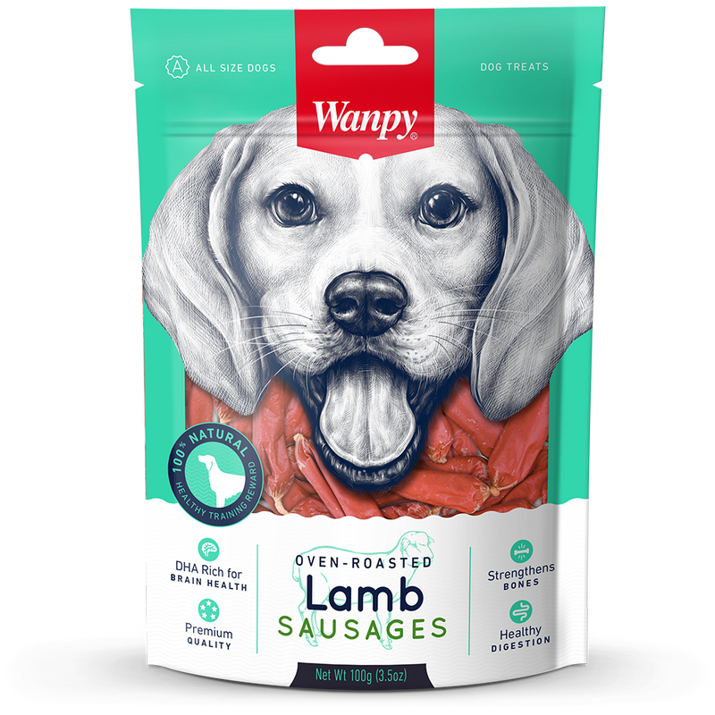 Wanpy Dog Oven-Roasted Lamb Sausages 100g