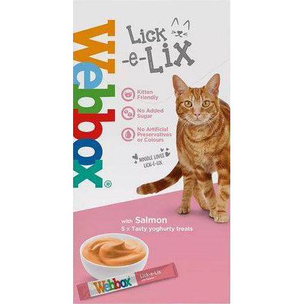 Webbox Cat Treats Lick-e-Lix Yoghurty Salmon 5 x 15g